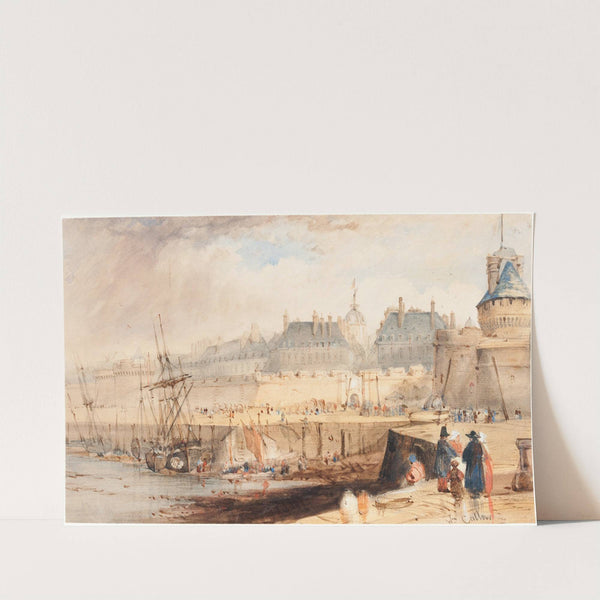 The Harbor of St. Malo at Low Tide by William Callow