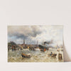 The Harbour in Hamburg by Heinrich Hiller