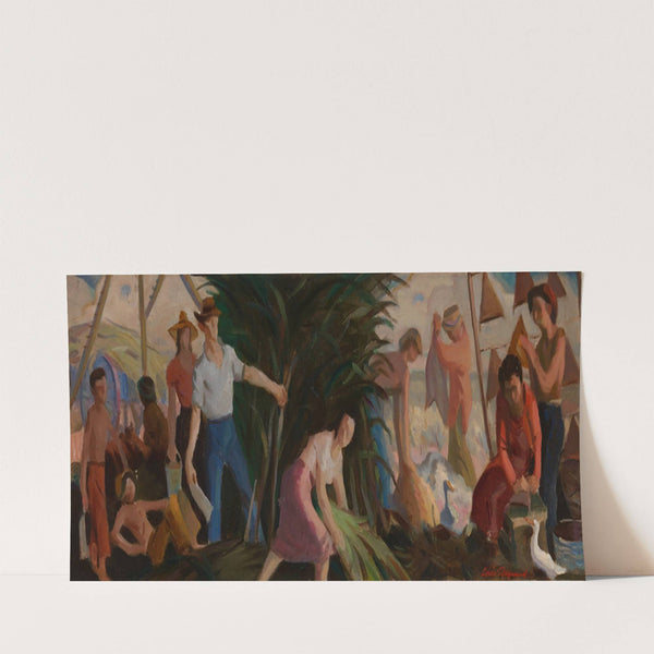 The Harvest (mural study, Abbeville, Louisiana Post Office) (ca. 1938-1939) by Louis Raynaud