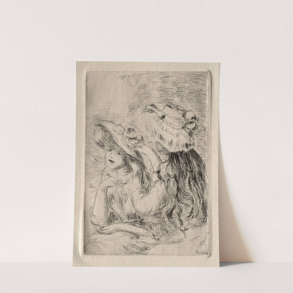 The Hatpin (Berthe Morisot's Daughter and Her Cousin), 1st plate by Pierre-Auguste Renoir