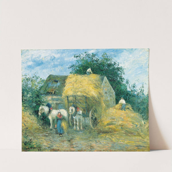 The Hay Cart, Montfoucault (1879) by Camille Pissarro