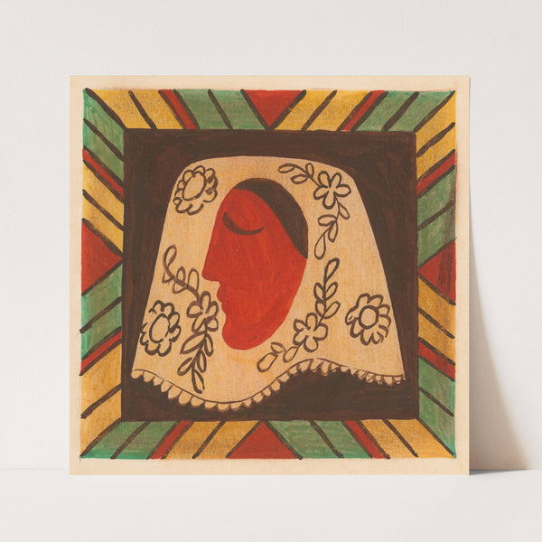 The head of a girl in a scarf by Mikuláš Galanda