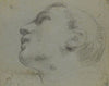 The head of a man turned to the left