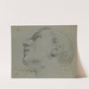 The head of a man turned to the left by Guercino