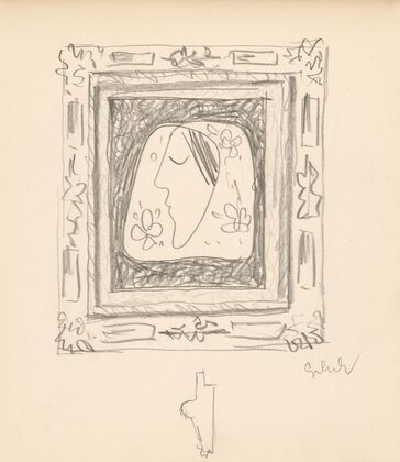 The Head of a Woman in a Decorative Frame