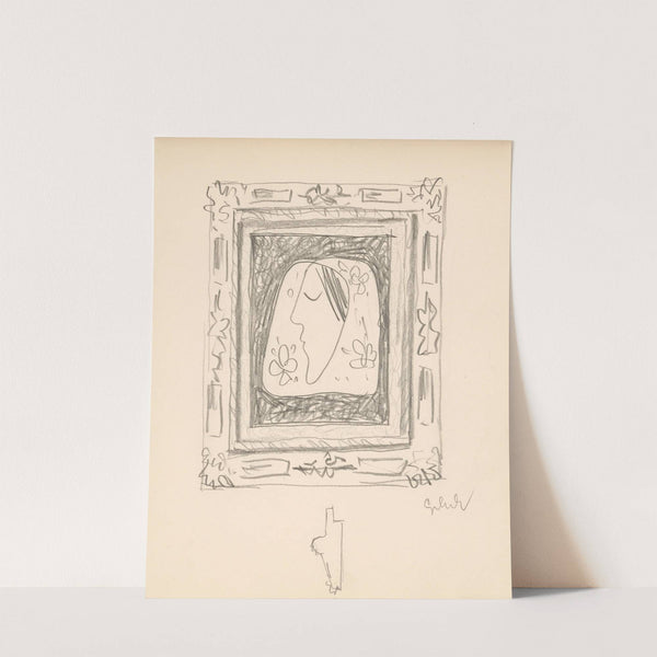 The Head of a Woman in a Decorative Frame by Mikuláš Galanda