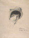 The Head of a Young Woman Wearing a Bonnet