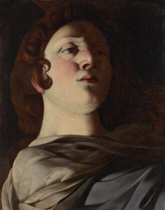 The head of the Magdalene at the foot of the Cross, a fragment