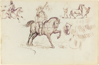 The Herald of Murcia and Other Studies (recto) (c. 1860)