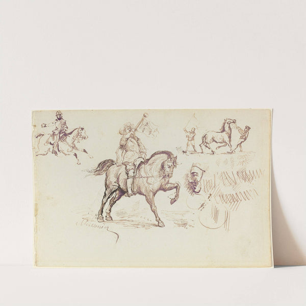 The Herald of Murcia and Other Studies (recto) (c. 1860) by Ernest Meissonier