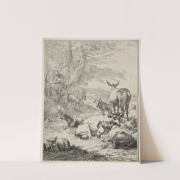 The Herd at Rest (c. 1652) by Nicolaes Pietersz. Berchem