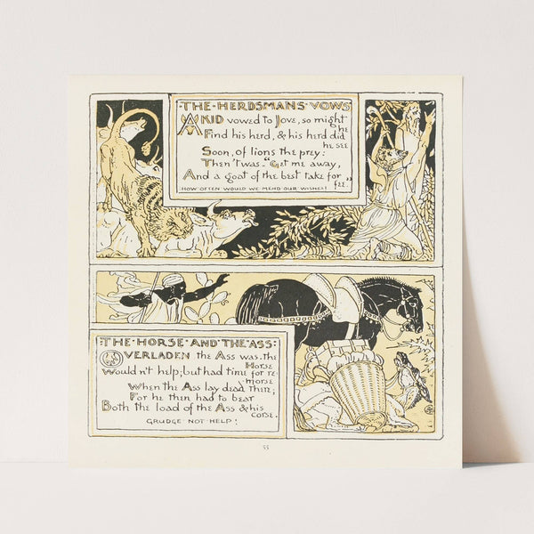 The Herdsman’s Vows, The Horse and the Ass (1908) by Walter Crane