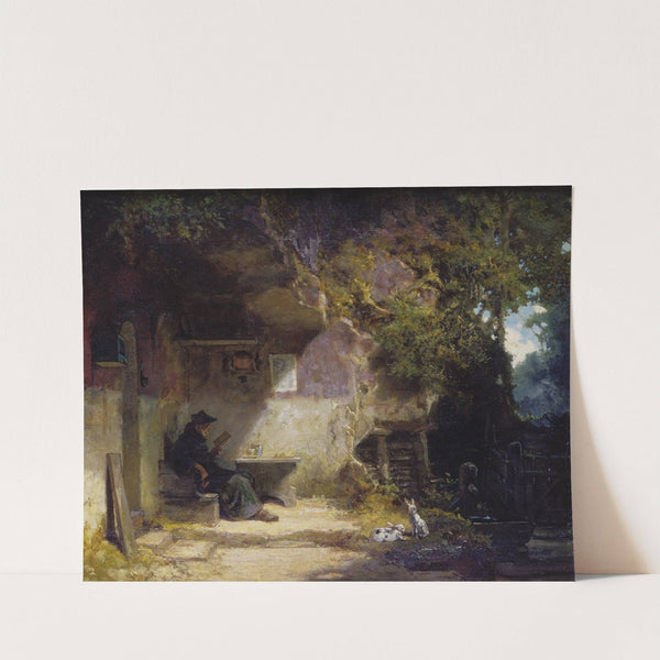 The Hermit in front of His Retreat (1844) by Carl Spitzweg