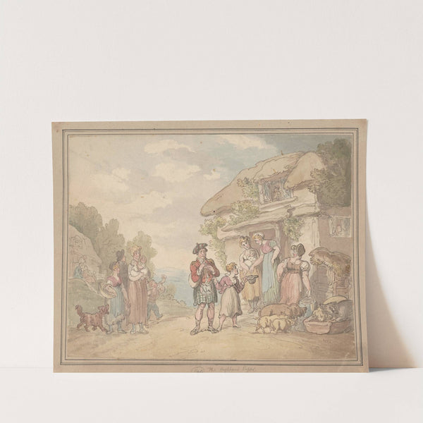 The Highland piper by Thomas Rowlandson