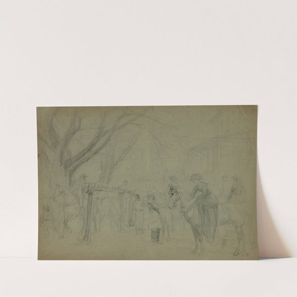 The hitching post, Va. by Alfred Rudolph Waud