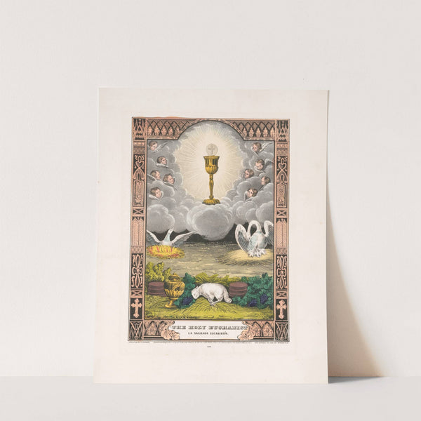 The holy eucharist (1848) by Currier & Ives.
