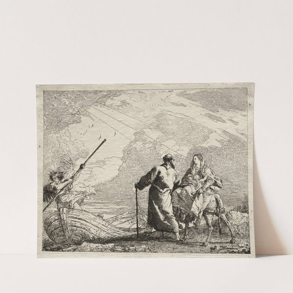 The Holy Family Arriving at the Bank of the River (1750–1753) by Giovanni Domenico Tiepolo