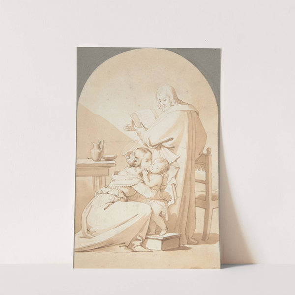 The Holy Family in an Interior by E. La Touche