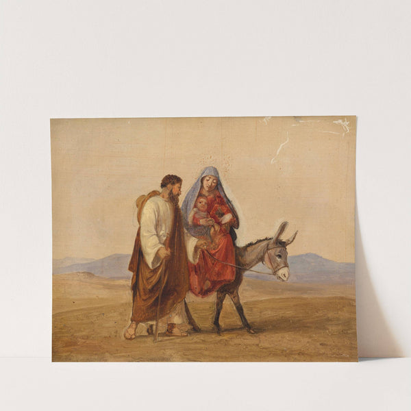 The Holy Family on the run. Sketch by Wilhelm Marstrand