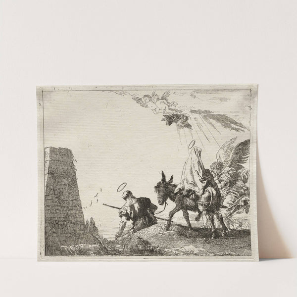 The Holy Family Passing near a Pyramid (1750–1753) by Giovanni Domenico Tiepolo