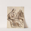 The Holy Family (recto); Study of a Leg (verso) by Agostino Carracci