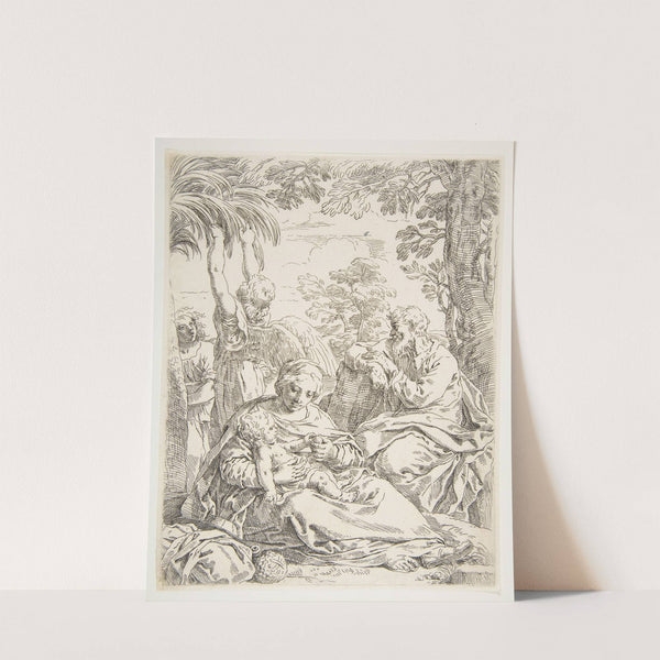The Holy Family resting on their flight into Egypt (ca. 1637–39) by Simone Cantarini