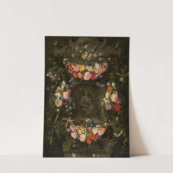 The Holy Family Surrounded by a Garland of Flowers by Jacob Denys
