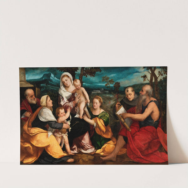 The Holy Family surrounded by Saints ( c. 1530) by Bonifacio Veronese