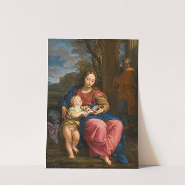 The Holy Family, The Madonna And Child Reading by Carlo Maratti