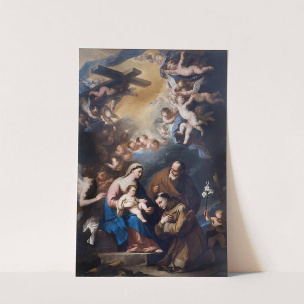 The Holy Family Venerated By St. Anthony of Padua by Luca Giordano
