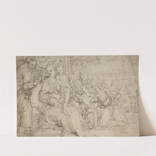 The Holy Family with Angels by Master of the Egmont Albums