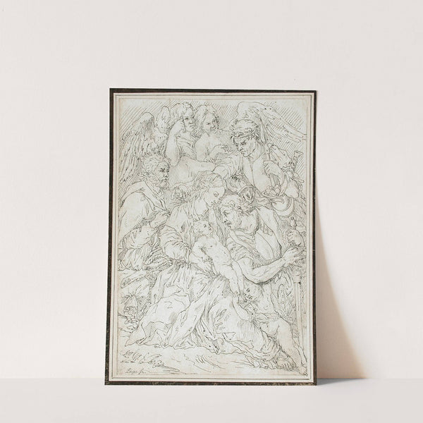 The Holy Family with Angels and Two Figures by Pierre Puget