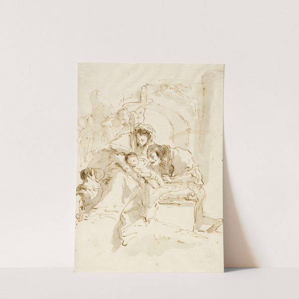 The Holy Family with Angels before an Arch (second half of 1750s) by Giovanni Battista Tiepolo