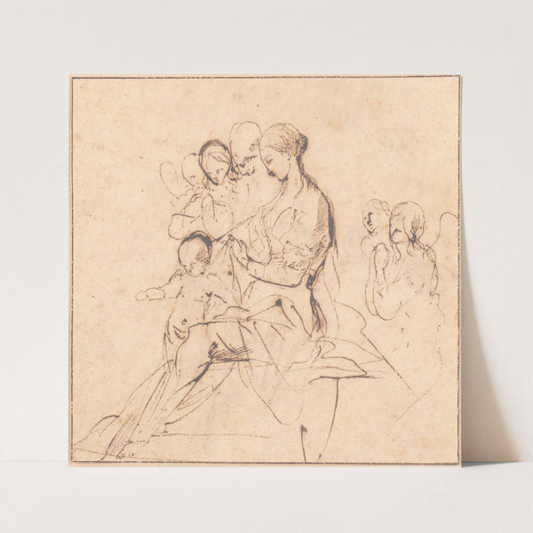 The Holy Family with Attendant Angels (1612–50) by Pietro Testa