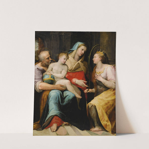The holy family with Saint Catherine of Alexandria by Lorenzo Sabatini