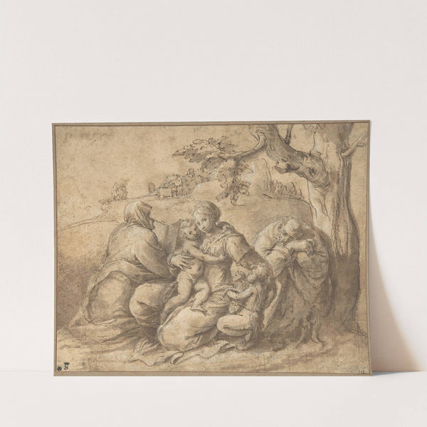 The Holy Family with Saint Elizabeth and the Infant John the Baptist by Polidoro da Caravaggio