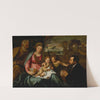 The Holy Family with Saint John the Baptist and a donor by Follower of Titian