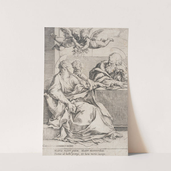 The Holy Family with Two Angels (1600-1640) by Guido Reni