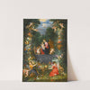 The Holy Family Within A Garland Of Fruit, Flowers And Vegetables Held By Angels by Jan Brueghel the Younger