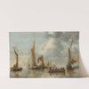 The Home Fleet Saluting the State Barge by Jan van de Cappelle