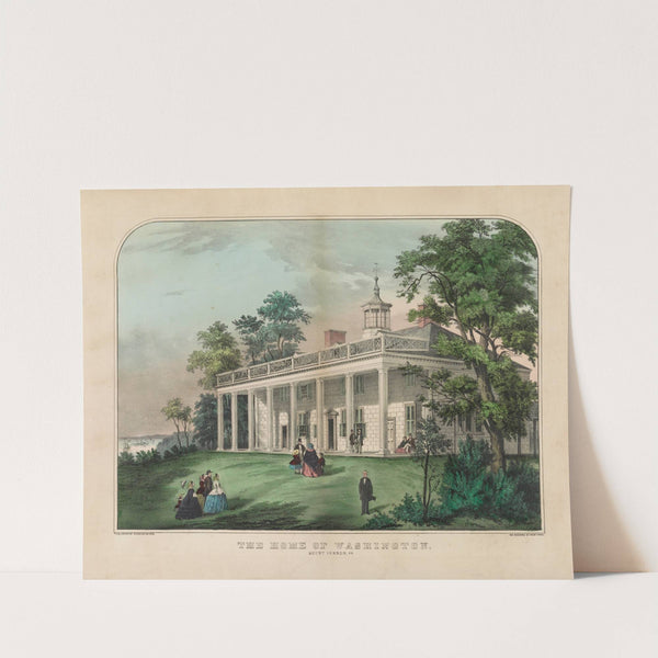 The home of Washington, Mount Vernon, Va. by Currier & Ives.