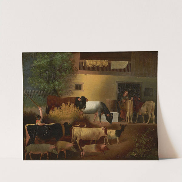 The homecoming of the herd (1844) by Michael Neder