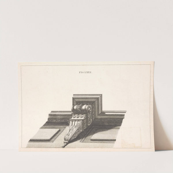 The horizontal projection of a shaded corbel. by Andrea Pozzo