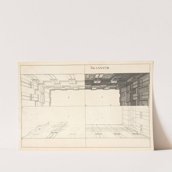 The horizontal projection of the ballustrade of the eighty-seventh figure, view'd at a small distance. by Andrea Pozzo