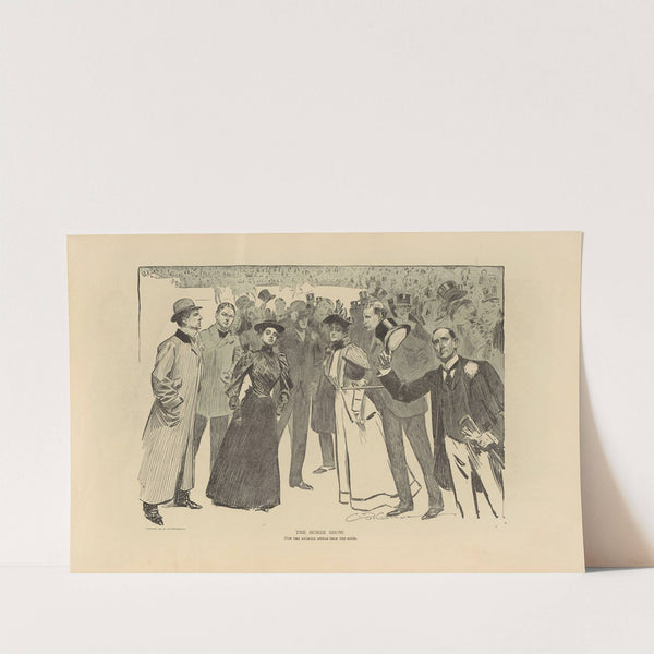 The horse show. How the animals appear from the boxes (1893-1900) by Charles Dana Gibson