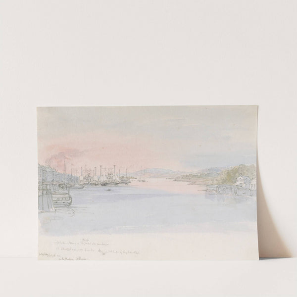 The Hudson River at Albany, U.S. Saturday July 18th 1846 by Michael Seymour