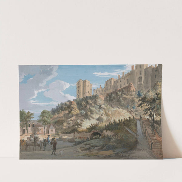 The Hundred Steps and Winchester Tower, Windsor Castle, Berkshire by Paul Sandby