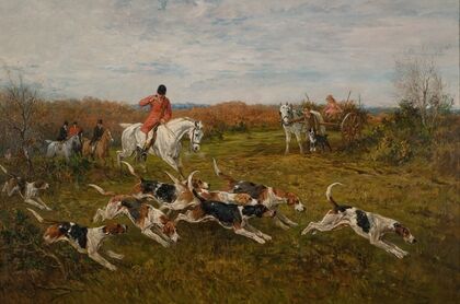 The hunt in full cry