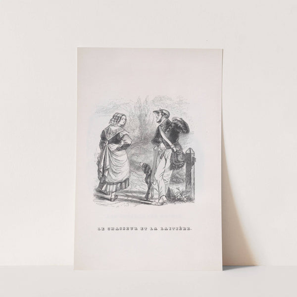 The Hunter and the Milkmaid by J. J. Grandville