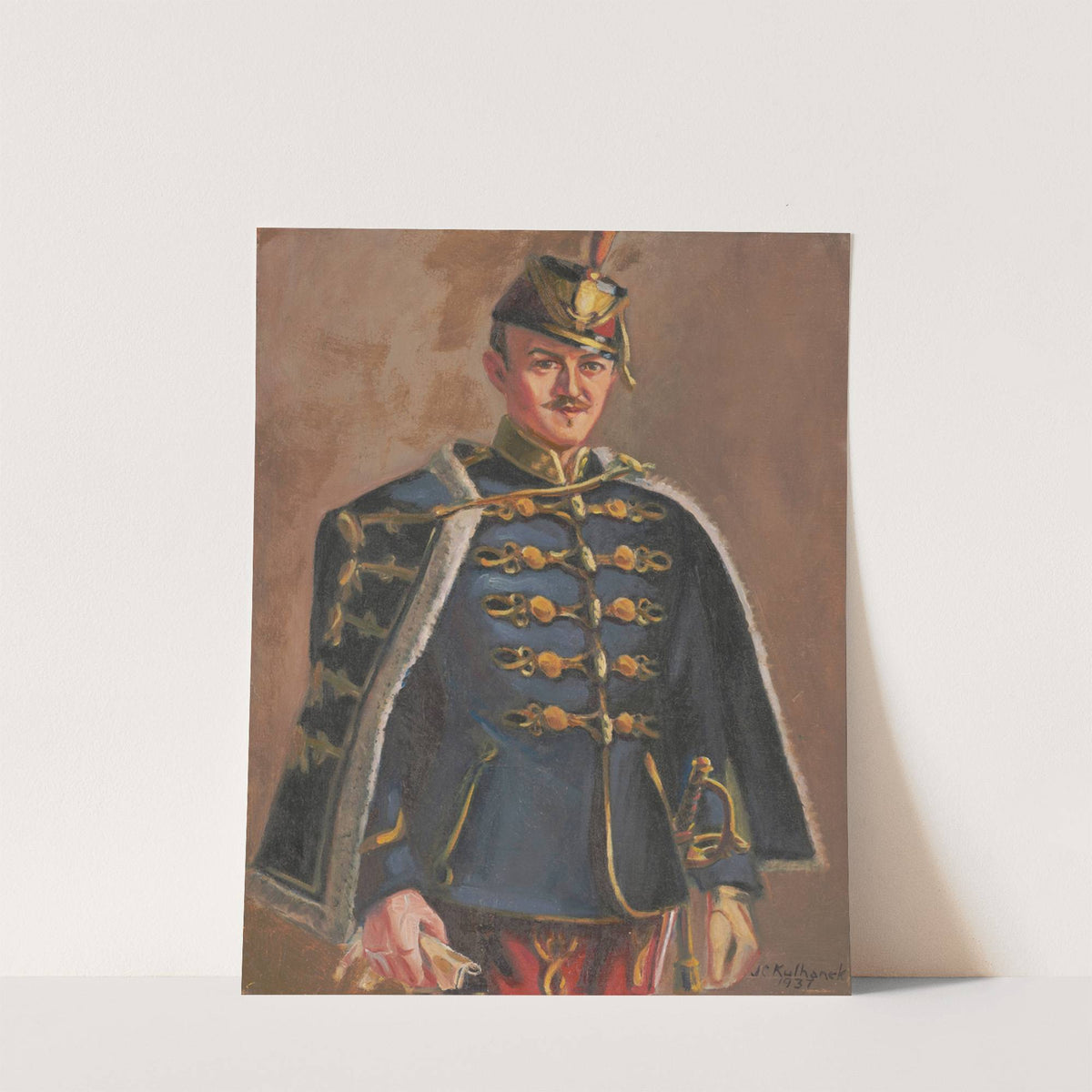 The Hussar – James C Kulhanek, self portrait (1937) by James C. Kulhanek